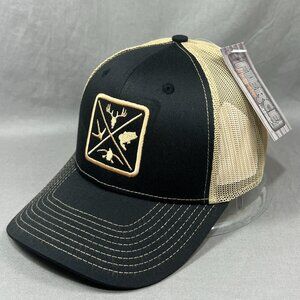 Fierce Outdoor Snapback Hat Black Trucker Mesh Fishing Hunting Adjustable Mens